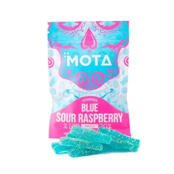 Mota THC Blue Raspberry Soda Bottles Indica (100mg THC) | Cosmic Haus