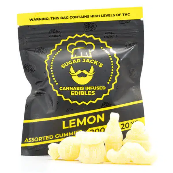 200mg THC Assorted Lemon Gummies (Sugar Jack’s) | Cosmic Haus