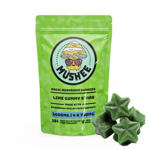 Magic Mushroom Star Gummies – Lime- 3000MG – Mushee | Cosmic Haus